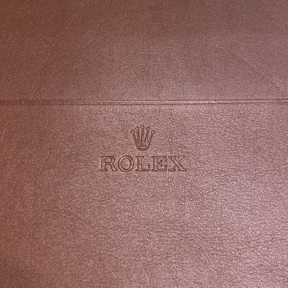 Rolex Brown Leather Clutch - Picture 3 of 6